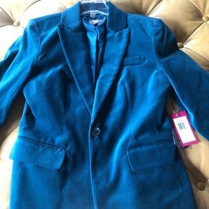 Vince Camuto dark teal velvet blazer